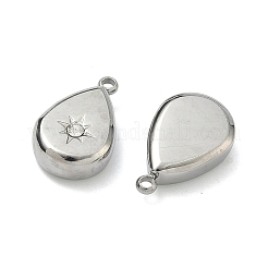 Подвески в форме капли из нержавеющей стали 304 с кристаллами и стразами&nbsp;STAS-L022-354P