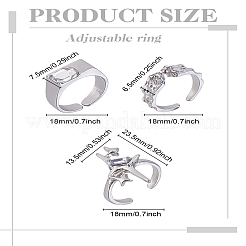 Fingerringe-Set aus Zinklegierung&nbsp;RJEW-LP0002-24A