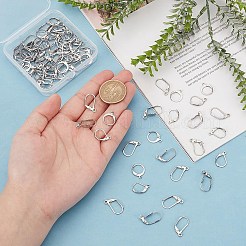 80 шт. 4 стиля фурнитуры для сережек с застежкой-молнией из нержавеющей стали 304&nbsp;STAS-AR0002-38