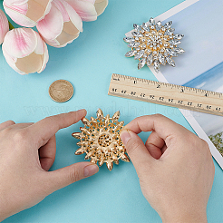 2 шт. броши из цветочного сплава&nbsp;JEWB-FG0001-31B