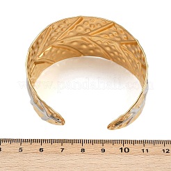 Браслеты-манжеты из нержавеющей стали 304 для женщин&nbsp;BJEW-G757-01GP