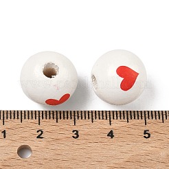 Европейские деревянные бусины ко Дню святого Валентина&nbsp;WOOD-L023-03I