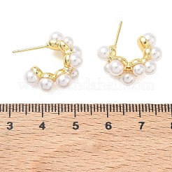 Orecchini da donna in ottone con micro pavé di zirconi cubici&nbsp;EJEW-A168-18G