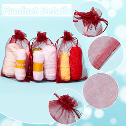 100 шт. большие мешочки из органзы OP-SP0001-03D-04