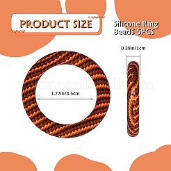 5 anello perline in silicone ecologico per uso alimentare&nbsp;JX894P