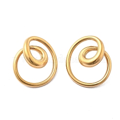 Серьги-гвоздики из нержавеющей стали 304&nbsp;EJEW-D319-02G