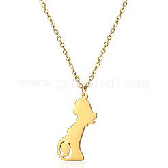 Женские кулоны-подвески ко Дню матери из нержавеющей стали 304 с силуэтом матери и ребенка&nbsp;AS6922-1