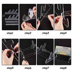 1 комплект двухъярусной собранной акриловой подставки для клавиатуры ODIS-GA0001-39