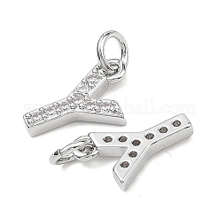 Shegrace Messing-Anhänger mit Mikropavé-Fassung aus klaren Zirkonia&nbsp;XGRQ29097-394P-Y