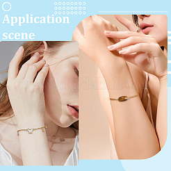 16 шт. 4 стиля браслета-цепочки из нержавеющей стали 304&nbsp;MAK-SC0001-37