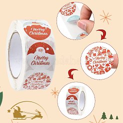 3 рулон самоклеящихся бумажных наклеек с круглыми точками в рождественском стиле&nbsp;DIY-FS0010-32A