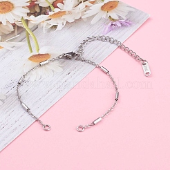 Устойчивые к потускнению 304 нержавеющая сталь трос цепи браслеты изготовление&nbsp;AJEW-JB00900-01