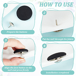 20 комплект из двухцветной ткани с алюминиевыми пуговицами BUTT-BC0001-10B