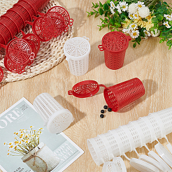 28 шт. 2-цветная пластиковая рыболовная клетка для приманки&nbsp;AJEW-WR0003-05