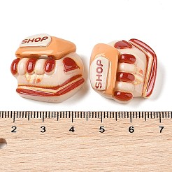 Kaffee-Thema undurchsichtige Harz Decoden Cabochons&nbsp;RESI-S398-01A
