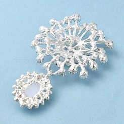 Цинк подвески Rhinestone сплава&nbsp;PALLOY-Z017-01C-S