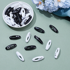 40шт пластиковая овальная брошь&nbsp;JEWB-NB0001-25A