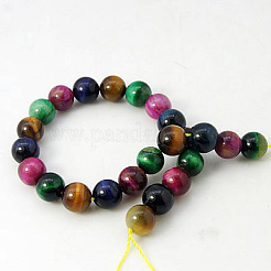 Природных тигровый глаз бисер нитей&nbsp;G-G101-4mm-6