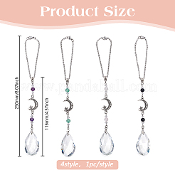 Подвеска для автомобиля в виде капли стекла&nbsp;HJEW-WH00083