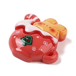 クリスマス ベア テーマ 不透明樹脂 デコデン カボション  カップ  食器  22x21.5x7.5mm&nbsp;RESI-S397-02D