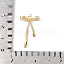 Pendenti in zirconi cubici trasparenti in micro pavè di ottone&nbsp;KK-Z065-02G