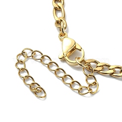 Браслет с подвесками из натуральной ракушки и нержавеющей стали 304 с морской звездой и эмалированным сплавом BJEW-TA00356