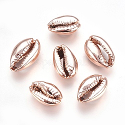 Perle di conchiglia elettrolitiche, conchiglie, oro roso, 15~20x10~12x5~6mm, Foro: 12~14x2~3 mm