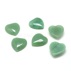 Cabochoni di pietra preziosa di aventurine verde naturale, cuore, 25x23x7.5mm