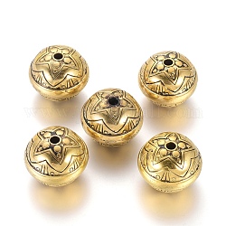 Ccb Kunststoff-Perlen, Runde, Antik Golden, 25x20 mm, Bohrung: 3.5 mm