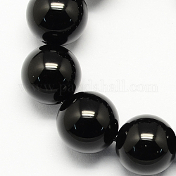 Obsidienne naturelle perles brins, ronde, 6mm, Trou: 1mm, Environ 65 pcs/chapelet, 15.7 pouce