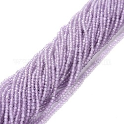 Cat Eye Beads Strands, Round, Faceted, Thistle, 2mm, Hole: 0.2mm, 14.17 inch(36cm), 174~184pcs/strand