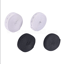 Flat Elastic Rubber Band, Webbing Garment Sewing Accessories, Flat Round, Mixed Color, 20mm, about 5.46 yards(5m)/roll, 2roll, 25mm, about 5.46 yards(5m)/roll, 2roll, 11x2mm, Hole: 1mm, 40pcs