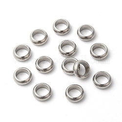 Abalorios de 304 acero inoxidable, anillo, 8x2.5mm, agujero: 5 mm