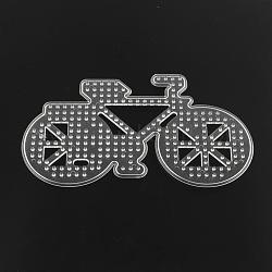 Plaques bicyclette abc plastiques utilisés pour les perles à repasser 5x5mm diy, clair, 90x155x5mm