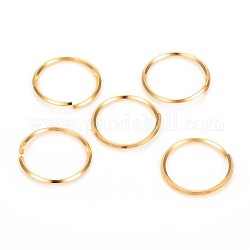 304 anello di salto in acciaio inossidabile, anelli di salto aperti, oro, 12 gauge, 25.5x2mm, diametro interno: 22mm