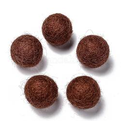 Wool Felt Balls, Coconut Brown, 18~22mm