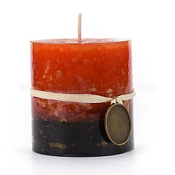 Bougies sans fumée d'aromathérapie en forme de colonne, avec boite, pour le mariage, fête, votifs, brûleurs à mazout et décorations pour la maison, firebrick, 7x7.65 cm