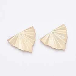 Smooth Surface Iron Pendants, Cadmium Free & Lead Free, Triangle, Matte Gold Color, 22x28x2mm, Hole: 1.4mm