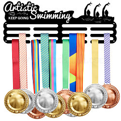 Superdant 芸術的水泳メダルハンガーディスプレイ女性ウォーターバレエスポーツメダルディスプレイラック 60 + メダル用トロフィーホルダー賞リボンホルダーディスプレイ壁掛けアスリートギフト