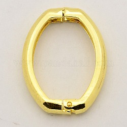 Застежками латуни Shortener, Twister застежками, овальное кольцо, золотые, 27x20x3.5 мм