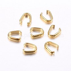 304 Schnellverbinder aus Edelstahl, Verknüpfung Ringe, golden, 7x6x2 mm, 6x4.5 mm Innendurchmesser