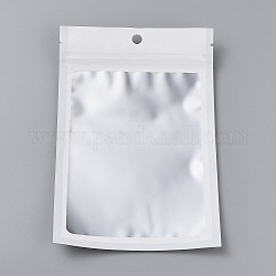 Plastic Zip Lock Bag, Gradient Color Storage Bags, Self Seal Bag, Top Seal, with Window and Hang Hole, Rectangle, White, 18x12x0.25cm, Unilateral Thickness: 3.9 Mil(0.1mm), 95~100pcs/bag
