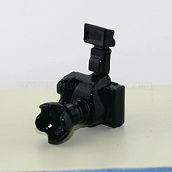 ミニチュア合金カメラ  小道具の装飾を装ったドールハウスアクセサリー用  電気泳動黒  23x19x28mm