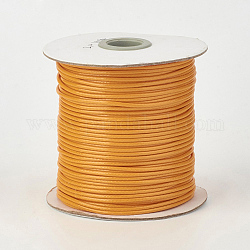 Umweltfreundliche koreanische gewachste Polyesterschnur, orange, 0.8 mm, ca. 174.97 Yard (160m)/Rolle