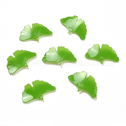 Acrylic Pendants, with Heat shrinkable piece, Ginkgo Leaf, 17x28.5x1mm, Hole: 1mm