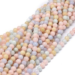 Chapelets de perles en morganite naturelle, ronde, 6~6.5mm, Trou: 0.8mm, Environ 66 pcs/chapelet, 15.55 pouce (39.5 cm)