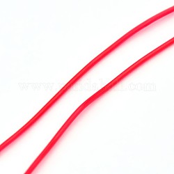 Filo di cristallo elastico coreano, corde per gioielli, stringa del braccialetto elastico, tondo, rosso, 0.8mm, circa 1093.61 iarde (1000 m)/rotolo