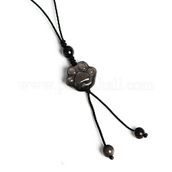 Pendentif obsidienne en argent naturel pour bracelet de téléphone portable, décoration de breloques haging, palm, 12 cm