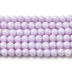 Perlenstränge aus kubischen Zirkonia-Imitationsperlen, Runde, Lavendel, 4 mm, Bohrung: 0.7 mm, ca. 94 Stk. / Strang, 14.69'' (37.3 cm)