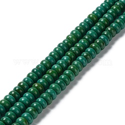 Natürliche Howlith Perlen Stränge, gefärbt, Rondell, 6~6.5x3.5~4 mm, Bohrung: 1 mm, ca. 105~107 Stk. / Strang, 15.28~15.35'' (38.8~39 cm)